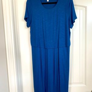 Pretty blue over layer midi dress